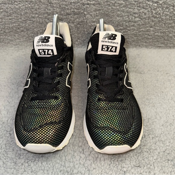 New Balance 574 WL574UBA Shoes Black Luminescent Mermaid Women's 8 Sneakers - Picture 8 of 10